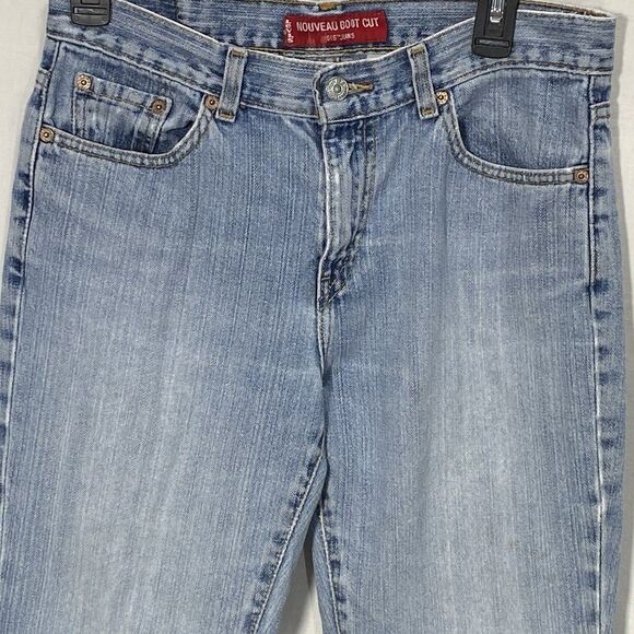 Vintage LEVIS 515 Jeans Nouveau Low Rise Boot Cut Denim Womens 8 Petite 8P Blue - Picture 3 of 9